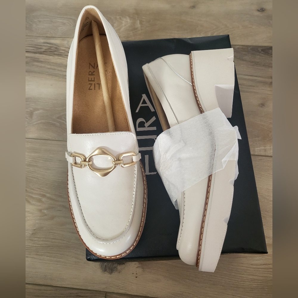Nib! Naturalizer Dylan satin pearl loafers 6.5